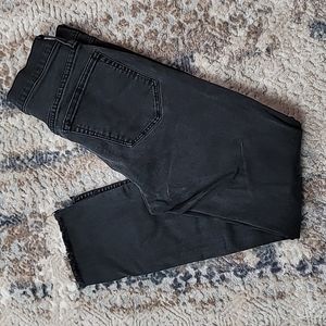 J.CREW high rise vintage straight faded black jeans size 26